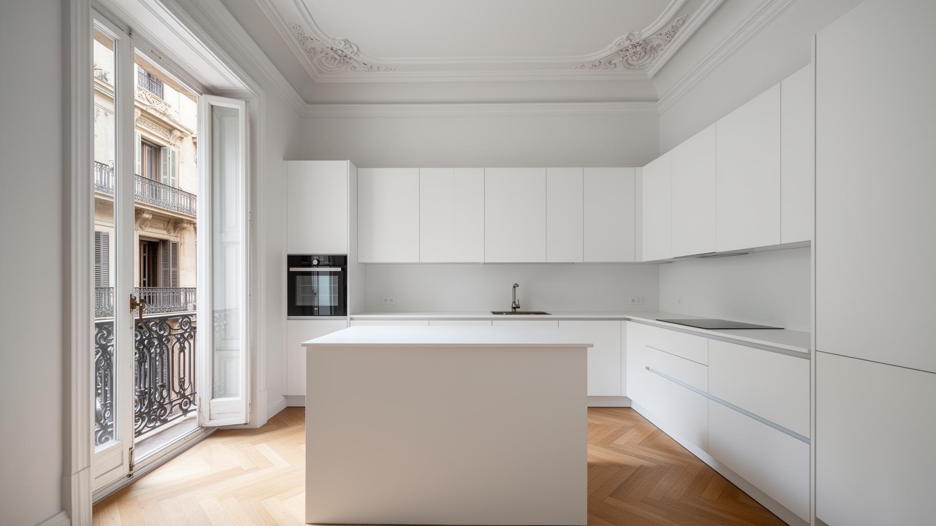 Cocina pintada en Sants-Montjuïc
