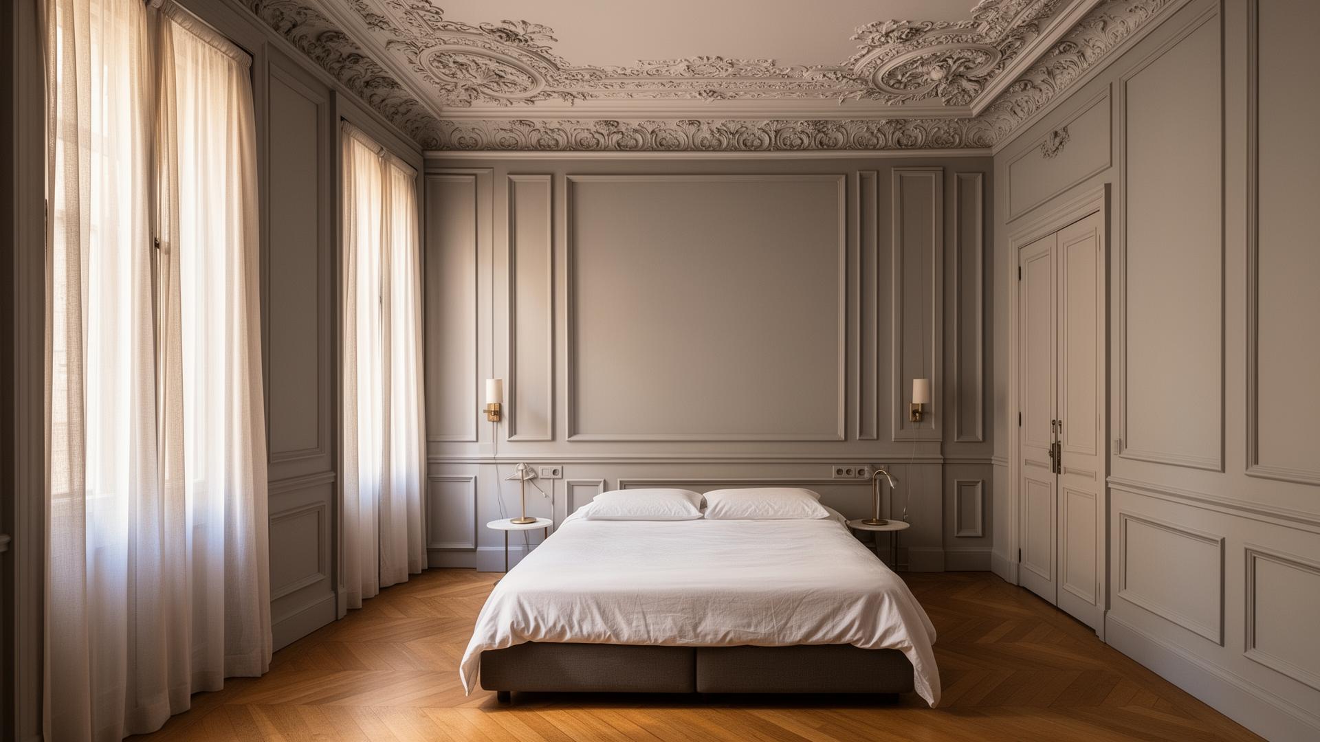 Dormitorio pintado en Gràcia Barcelona