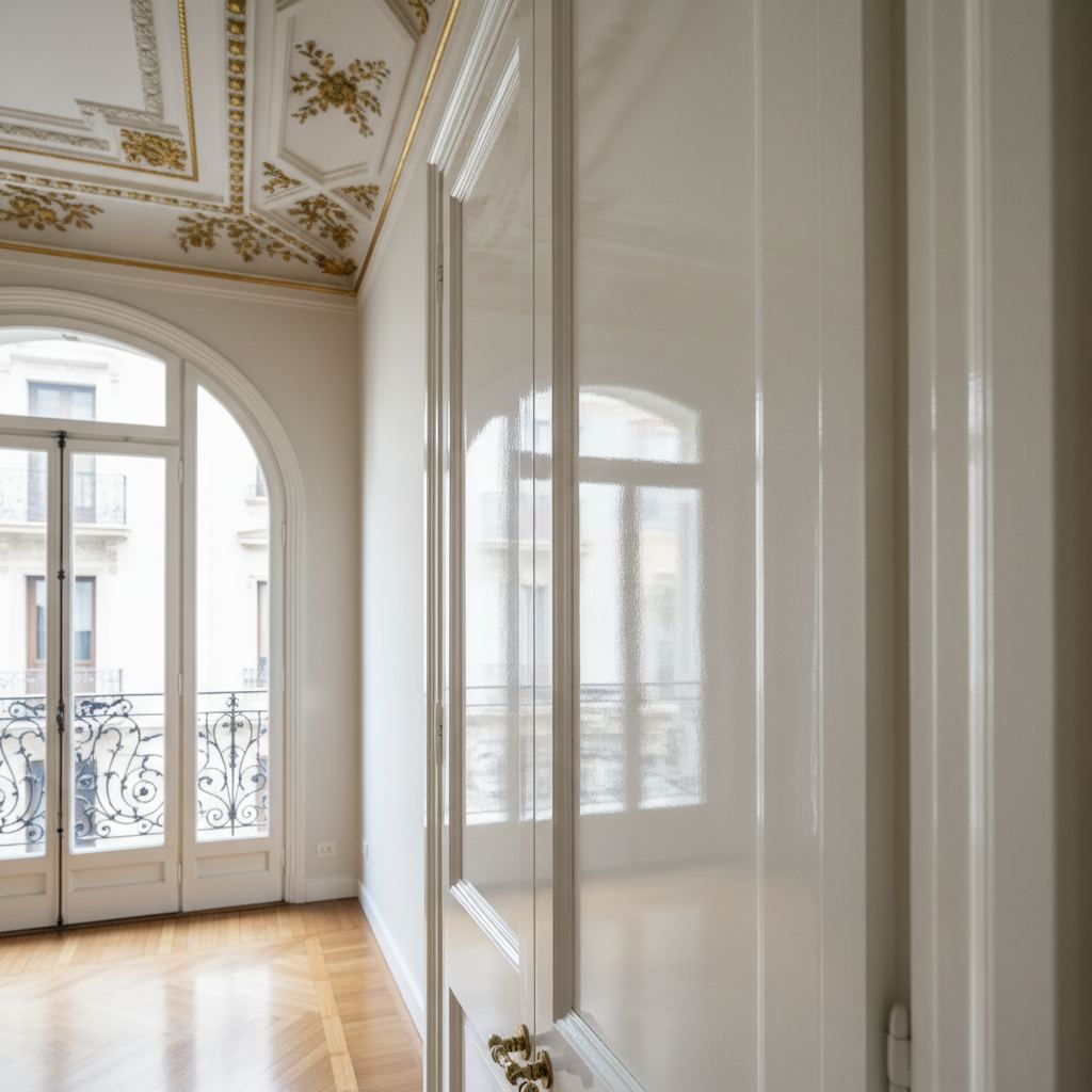 Lacado de puertas en Eixample, Barcelona