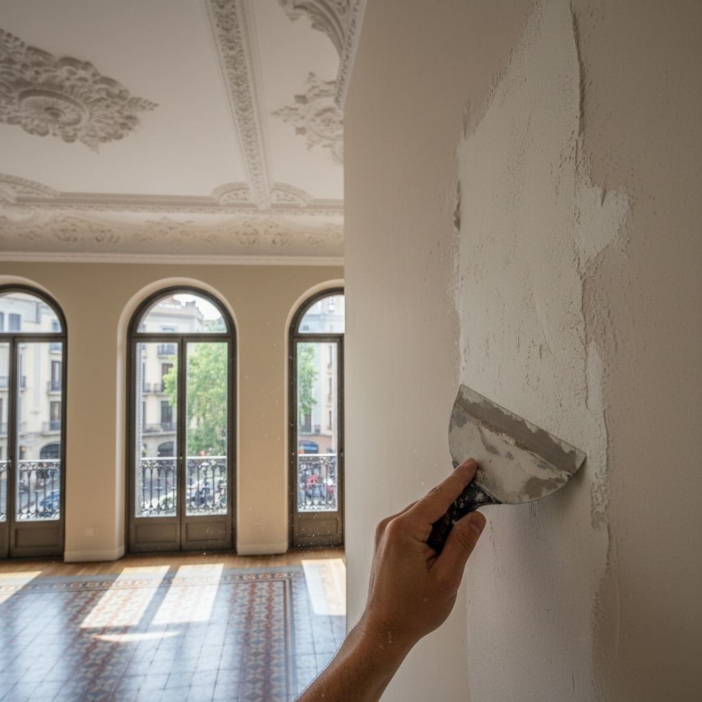Reparación de paredes y pintura en Eixample, Barcelona