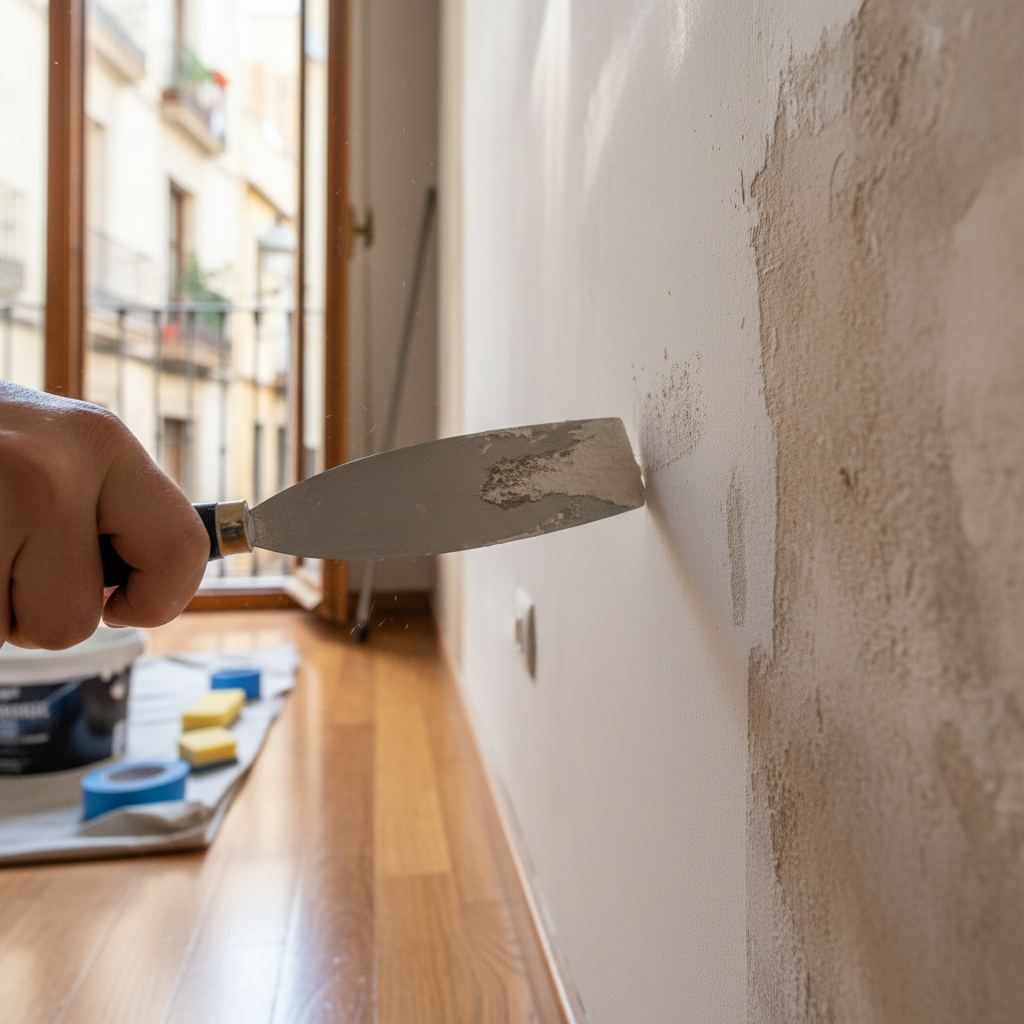 Reparación de paredes y pintura en Gràcia, Barcelona